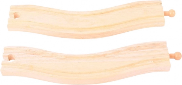 Rails courbes Bigjigs Rail 22 cm - 2 pcs