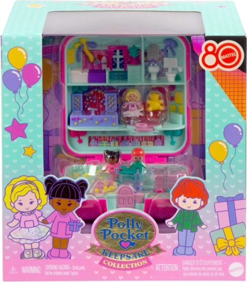 polly pocket collector nostalgia – set de figurines pour le 80e anniversaire de mattel