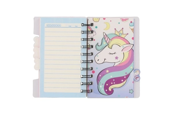 Bloc-notes avec motif de licorne