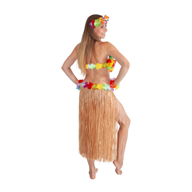 Jupe Hawaï adulte 72 cm naturel