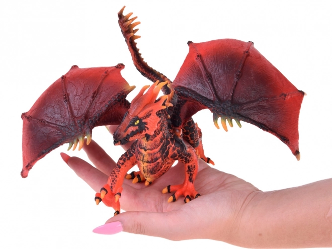 Dragon rouge majestueux avec ailes mobiles