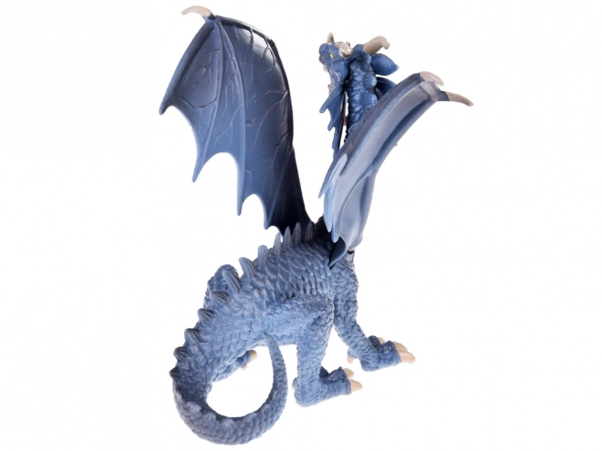 Figurine de majestueux dragon gris avec ailes flexibles