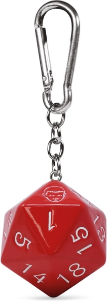 Porte-clés 3D Stranger Things D20 avec mousqueton