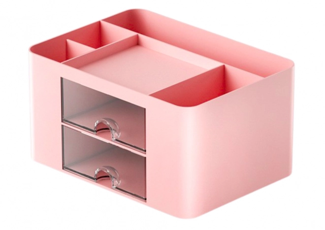 Organisateur de bureau rose avec tiroirs