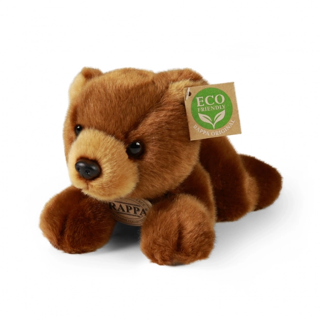 Ours en peluche brun couché 20 cm ÉCOLOGIQUE