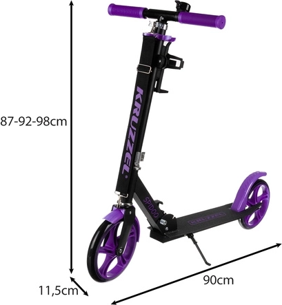 Trottinette de ville pliable pour enfants avec grandes roues (200 mm) – violette