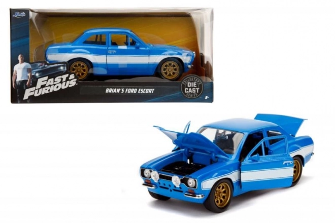 Modèle de voiture 1974 Ford Escort de Fast and Furious 1:24