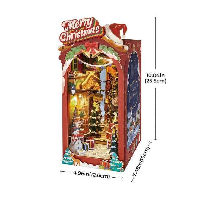 Cale-livres allée de Noël fabriquée à la main