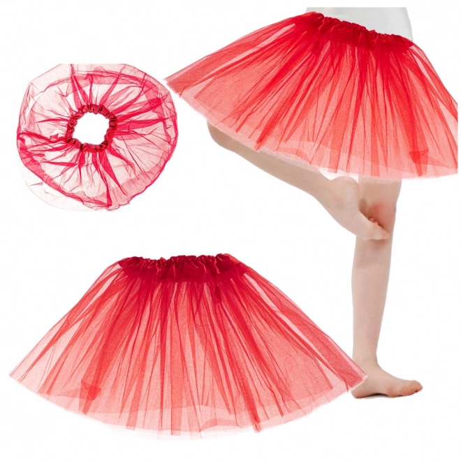 Jupe en tulle rouge