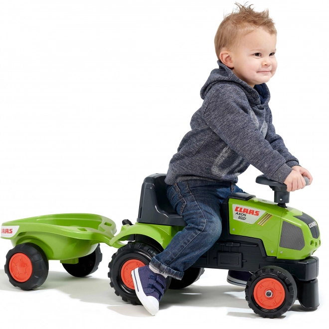 Trottinette - tracteur Claas avec volant et remorque