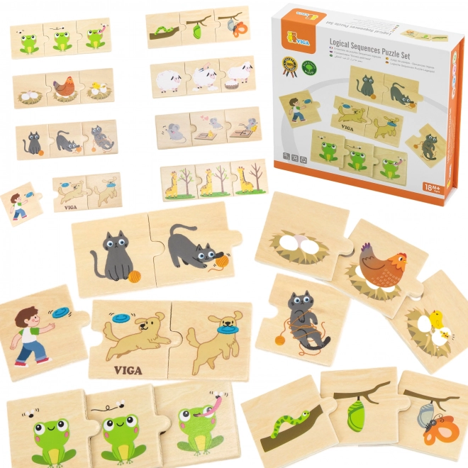 Puzzle en bois des activités animales Viga