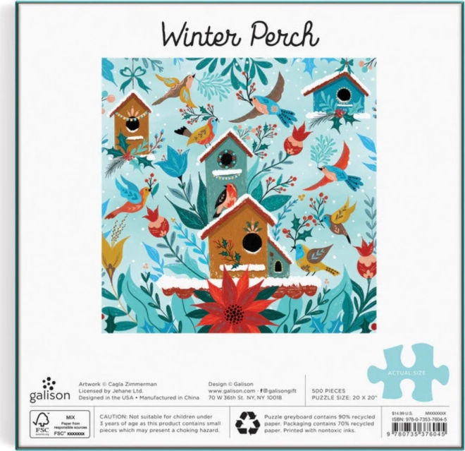 Puzzle Galison Refuges d'hiver 500 pièces