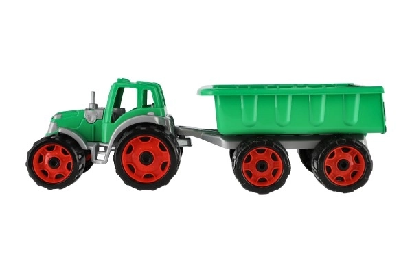 Tracteur avec remorque en plastique 53cm à roue libre en filet