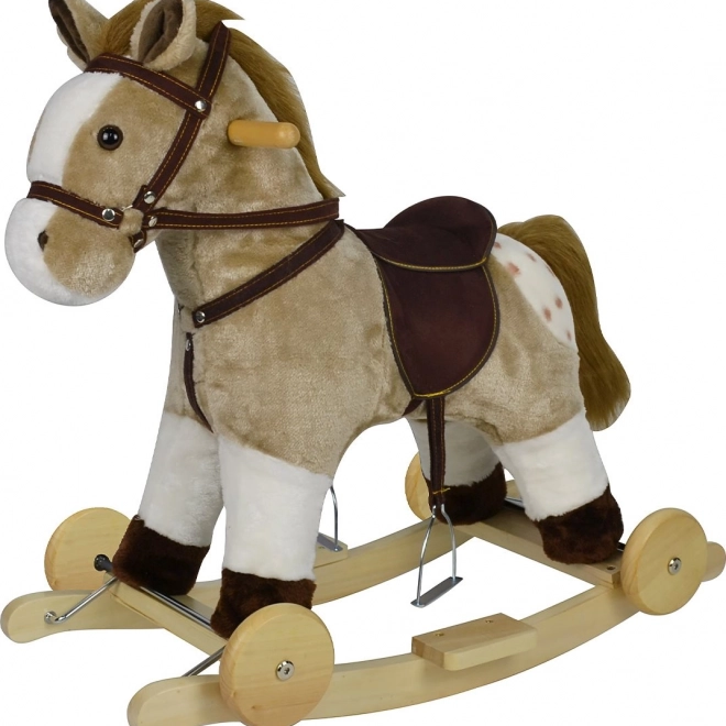 Cheval à bascule Chipolino sur roulettes beige