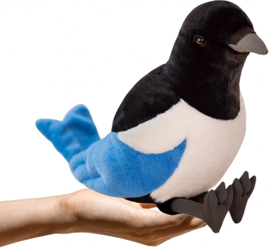 Jouet en peluche Pie bleue 30 cm