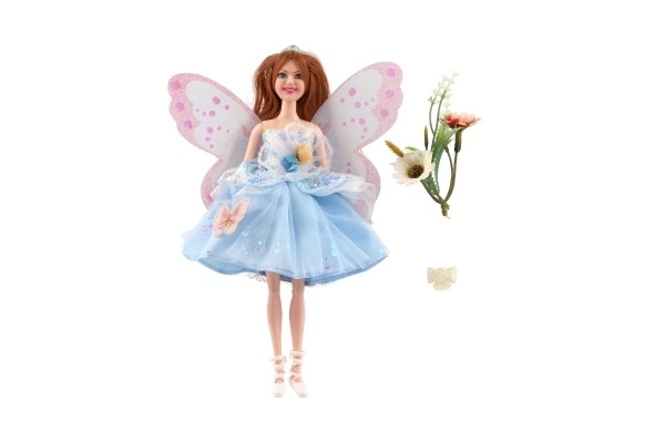 Poupée de fée avec ailes articulées et accessoires