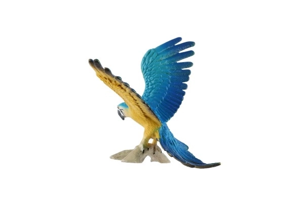 Ara ararauna plastifiée 9cm en sachet