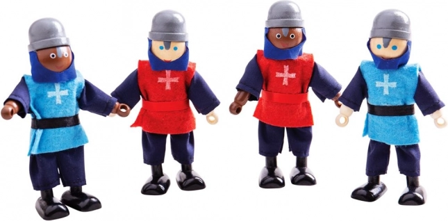 Bigjigs Toys chevaliers médiévaux – ensemble de figurines en bois