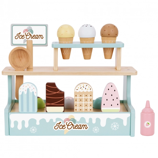 magasin de glace en bois Woopie Green, ensemble de jeu