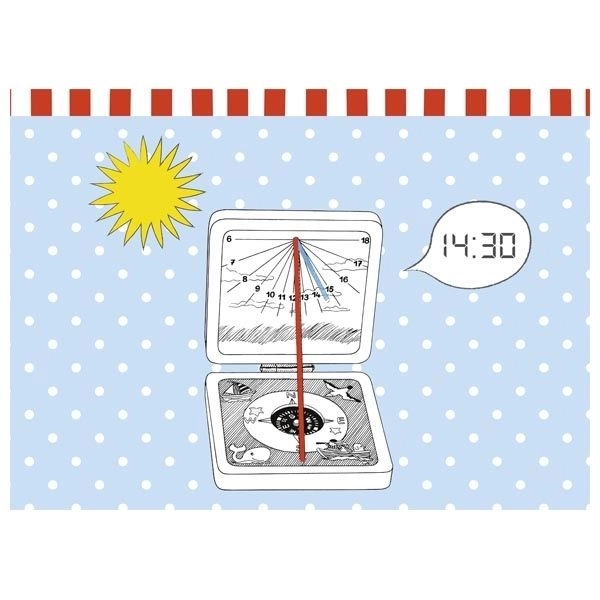 Cadran solaire de poche avec boussole