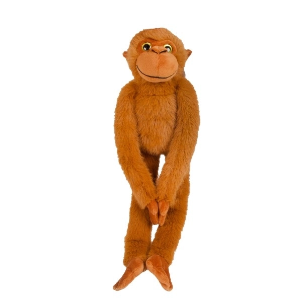 Singe en peluche 55 cm avec bande auto-agrippante 3 couleurs
