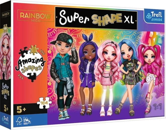 Puzzle XL Super Shape 104 pièces RAINBOW HIGH