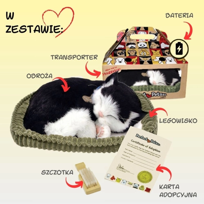 Jouet interactif Perfect Petzzz chat noir et blanc
