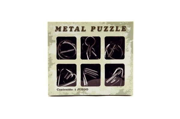 Enigme métal 6pcs en boîte 14x12cm