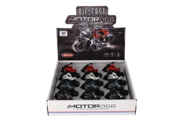 Moto métal/plastique 10 cm à rétro-friction mixte couleurs