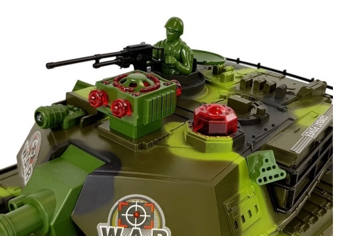 Grand char R/C 2,4 Ghz télécommandé Lumières Son Tir Vert