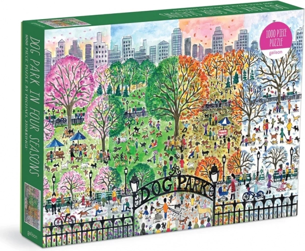 Puzzle Galison Parc canin à travers les quatre saisons 1000 pièces