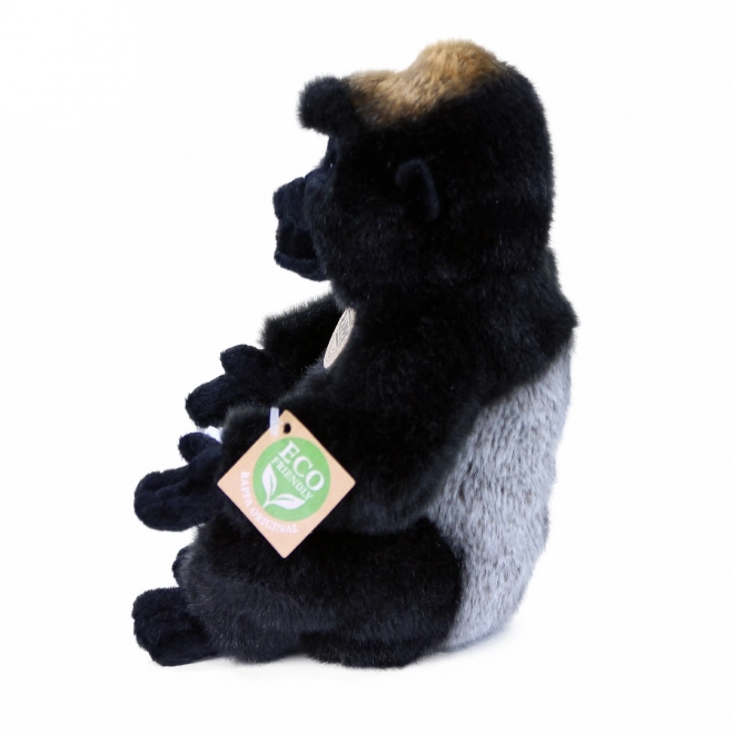 Singe gorille en peluche assis 23 cm ÉCOLOGIQUE