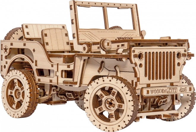 Modèle en bois de Jeep 4x4 - 570 pièces