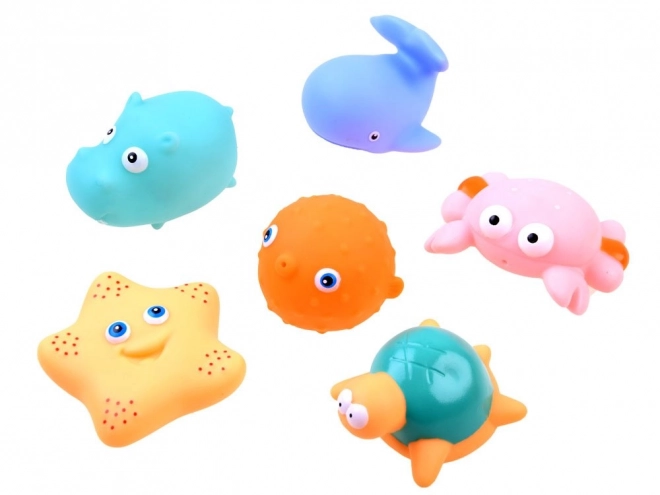 Jouets de bain avec organiseur bateaux et animaux