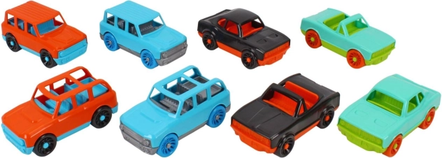 Petite voiture en plastique 10 cm à roue libre – assortiment de couleurs et de modèles