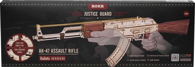 RoboTime 3D Puzzle mécanique en bois fusil d'assaut AK-47