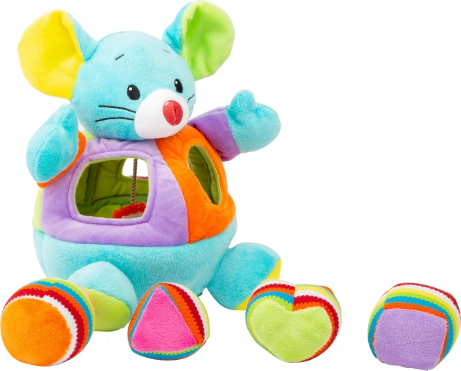 Petite souris emboîtable en peluche
