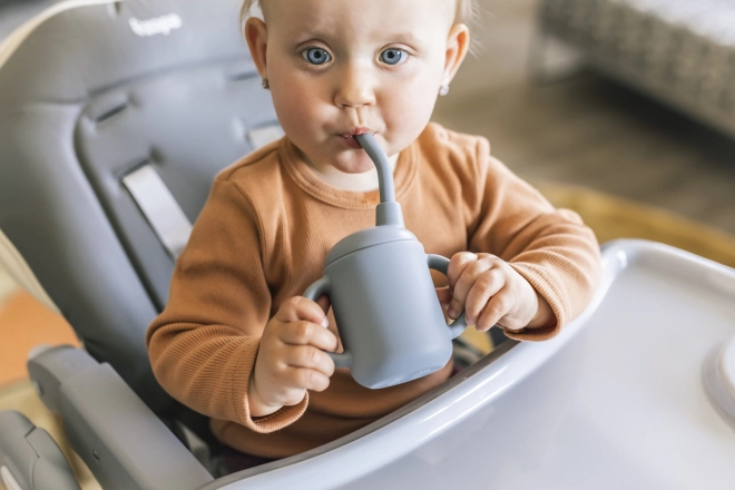 Tasse en silicone 2 en 1, Gris Colombe
