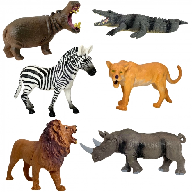 Set de grandes figurines d'animaux sauvages + tapis et accessoires