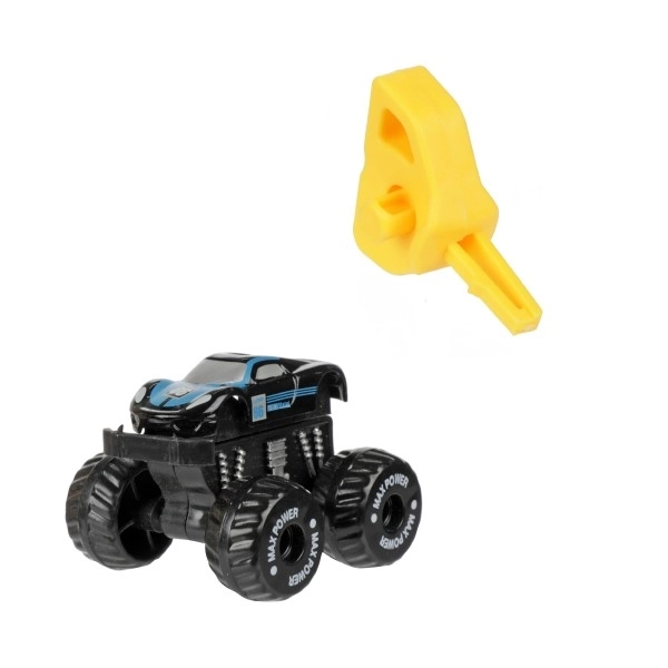 Mini voiture tout-terrain avec démarreur en plastique 4cm dans un œuf en plastique 5x10cm 12pcs en boîte