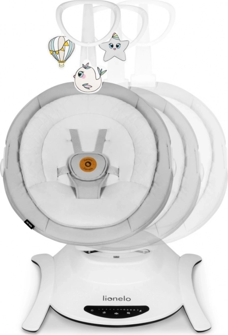 LIONELO Transat de bébé Bella Set Gris Béton 2 en 1
