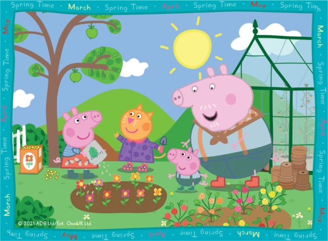 Puzzle Ravensburger Peppa Pig – saisons 4-en-1 (12–24 pièces)