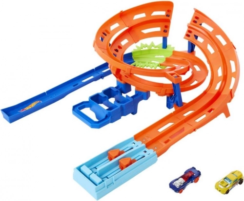 Piste de course Hot Wheels avec poignée de transport