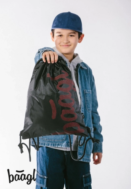 BAAGL SET 3 Skate Rouge: sac à dos, trousse, sac
