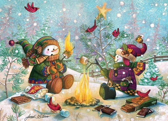COBBLE HILL puzzle familial grillade de marshmallows 350 pièces