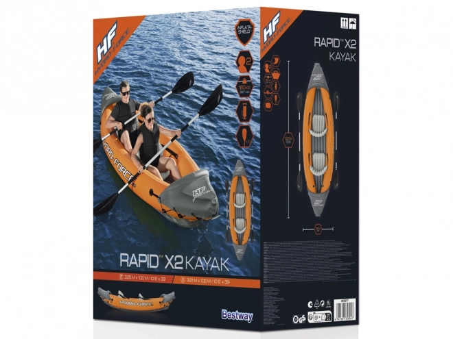 Kayak gonflable pour deux personnes Bestway Hydro-Force Lite-Rapid X2