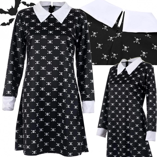 Costume d'Halloween Mercredi Addams pour enfants