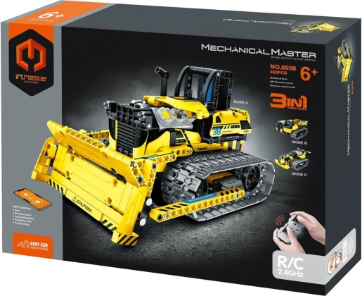 kit de construction programmable iM.master 3-en-1 engin de chantier RC, 452 pièces avec pack rechargeable