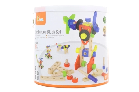 Jeu de construction en bois - 68 pièces