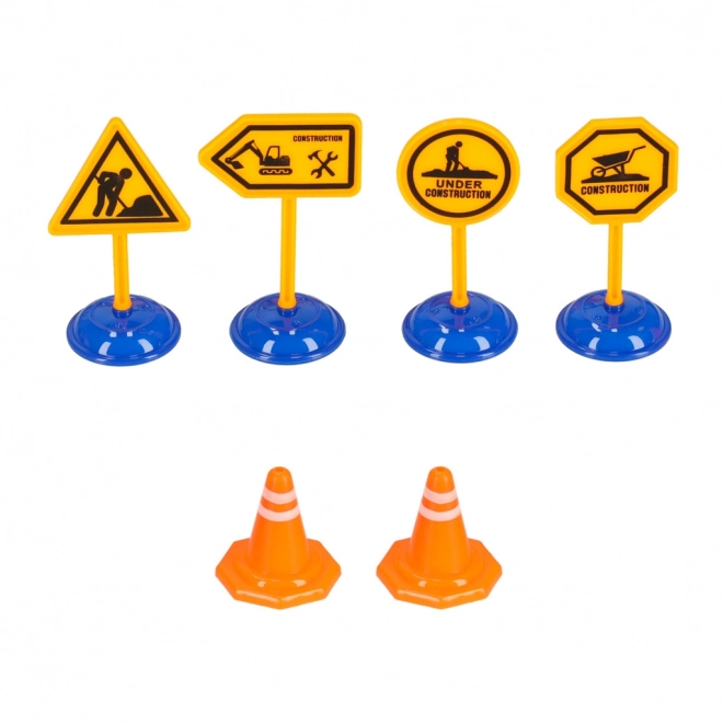 Piste de voiture à plusieurs niveaux avec thème de construction